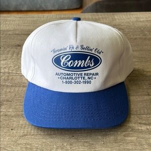 White and Blue Luke Combs Automotive Cap